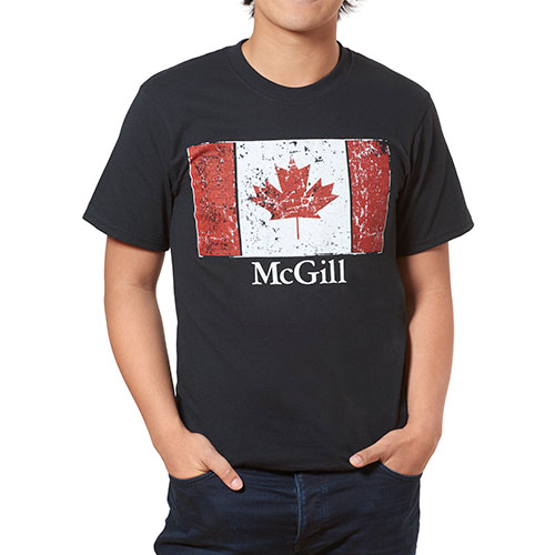 T SHIRT CANADA MCGILL DISTRESSED