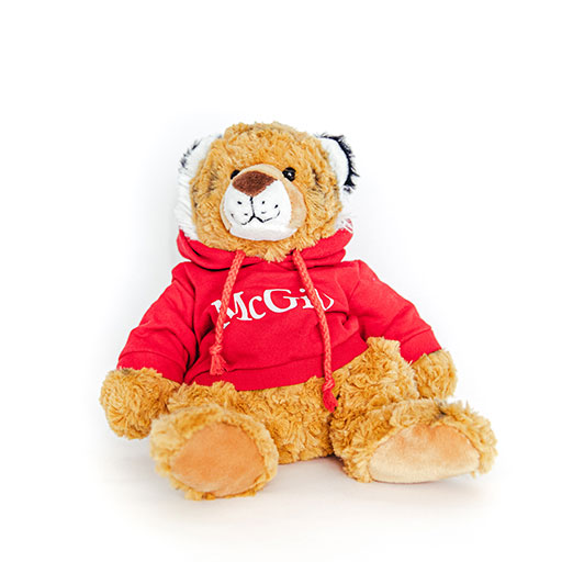 McGill Red Hoodie Cuddle Buddy Tiger