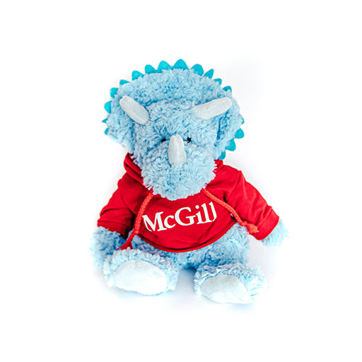 McGill Red Hoodie Cuddle Buddy Triceratops