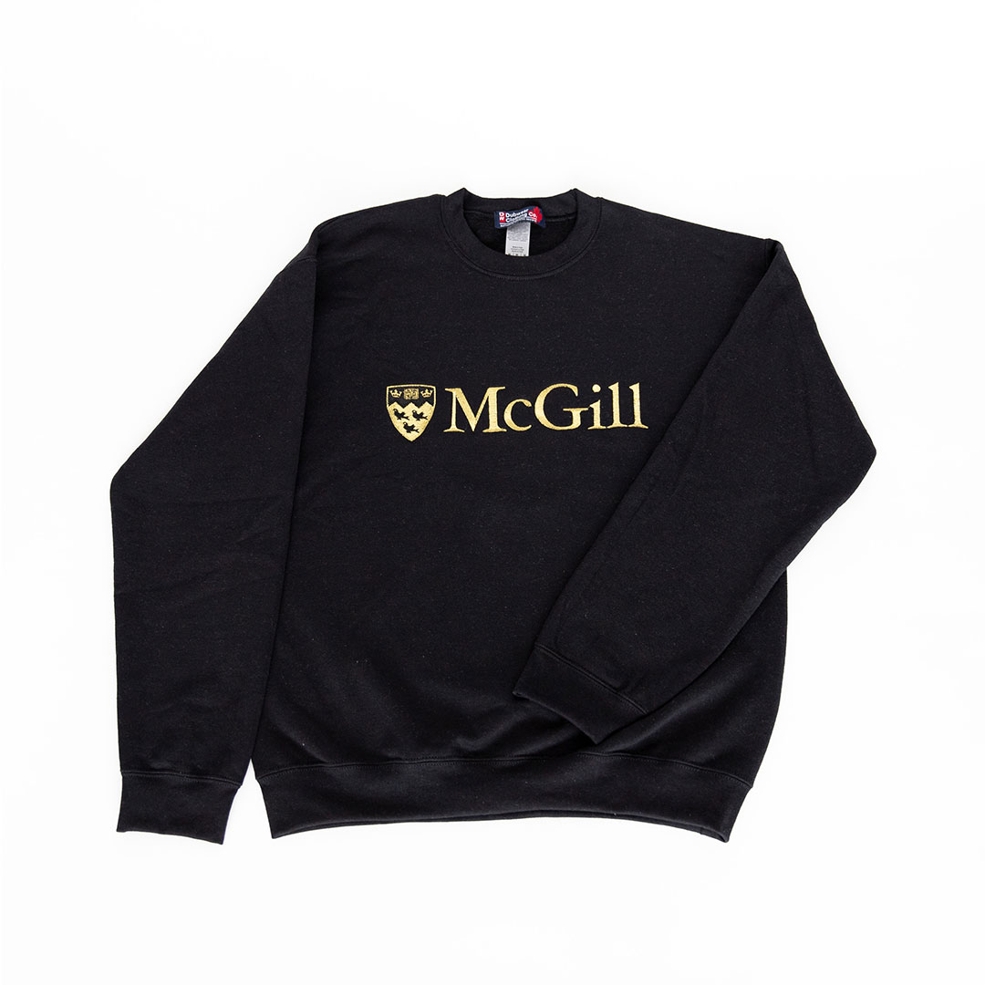 McGill Gold Edition Embroidered Crew in Black