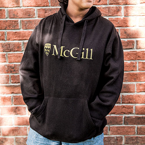 MCGILL HOODIE GOLD EMBROIDERY BLACK