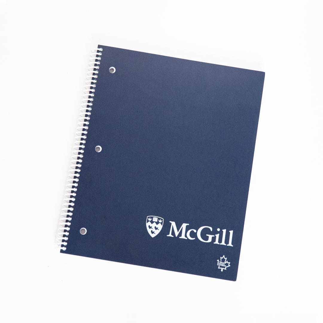 McGill 3-Subject Recycled Paper Notebook in Navy