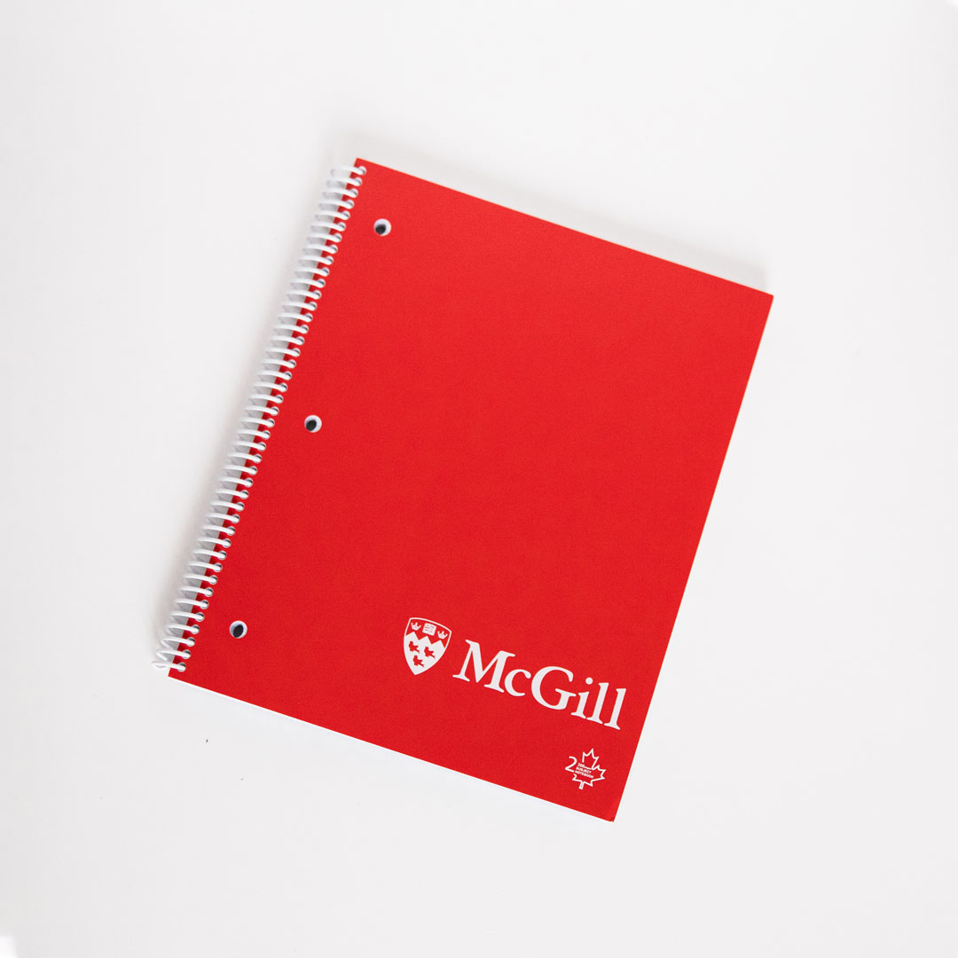 McGill 2-Subject Recycled Paper Notebook in Red