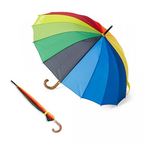 McGill Rainbow Umbrella with Wooden Handle