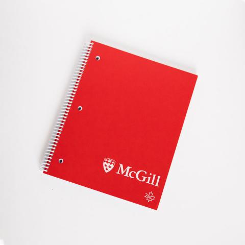 McGill 2-Subject Recycled Paper Notebook in Red